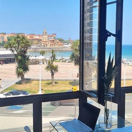 Apartamento La Escalerona Con Vistas Al Mar Apartman Gijón Kültér fotó