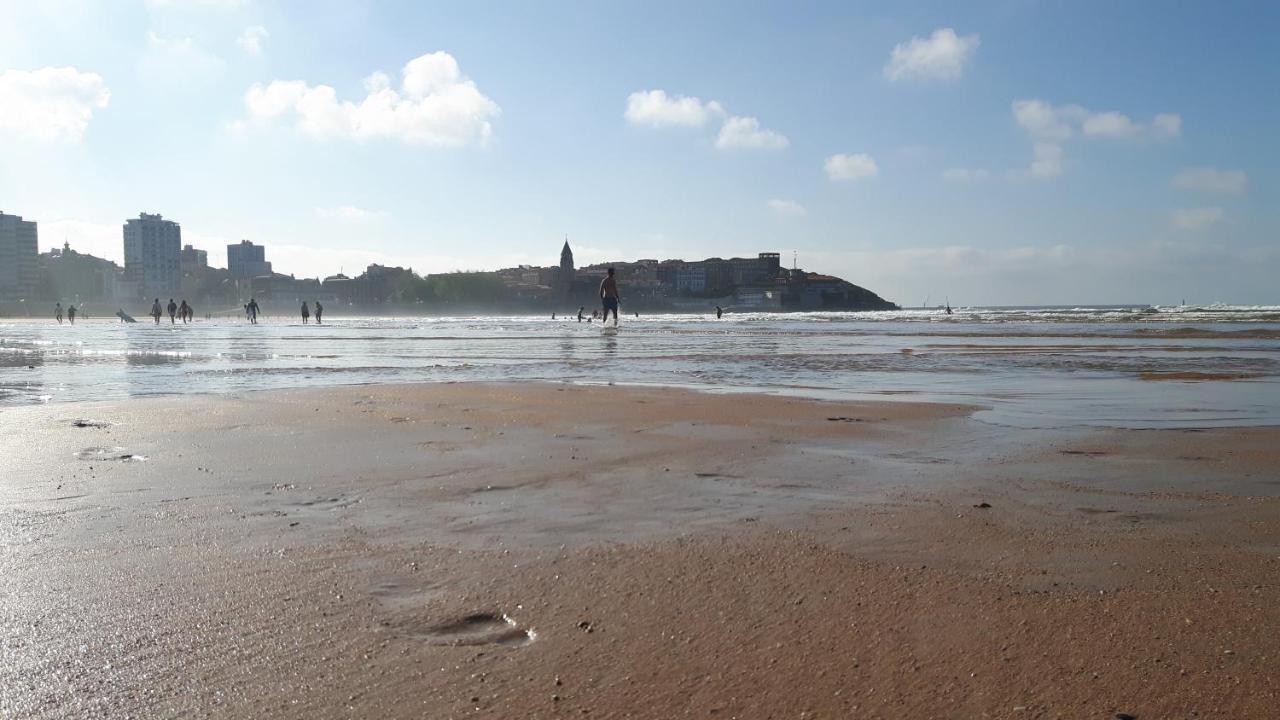 Apartamento La Escalerona Con Vistas Al Mar Apartman Gijón Kültér fotó