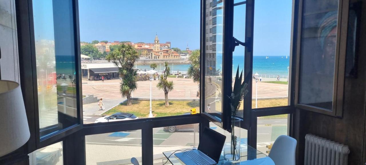 Apartamento La Escalerona Con Vistas Al Mar Apartman Gijón Kültér fotó