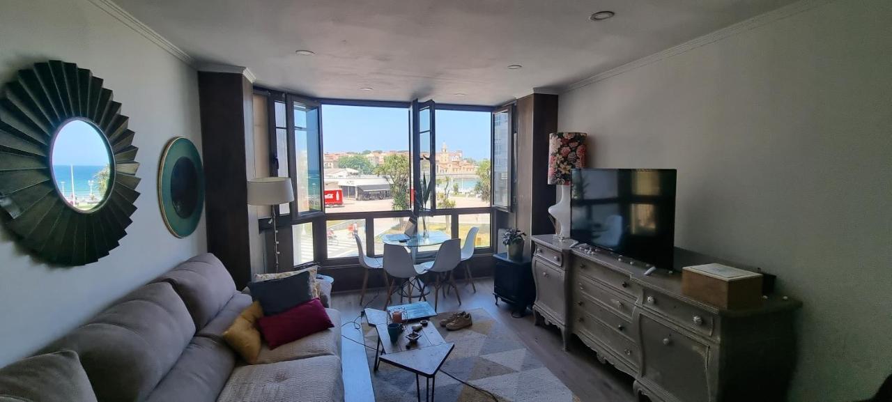 Apartamento La Escalerona Con Vistas Al Mar Apartman Gijón Kültér fotó