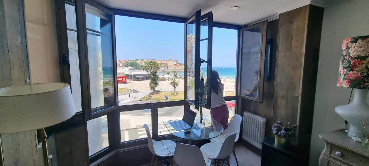 Apartamento La Escalerona Con Vistas Al Mar Apartman Gijón Kültér fotó